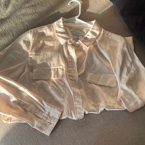 Equipment Satin Blouse- IVORY / CREAM